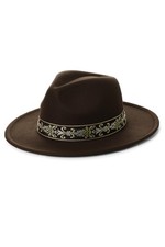 Wide Brim Boho Western Hat for Men and Women- Felt Fedora Hat with 4 inches F...