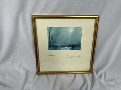 Gerahmtes Aquarell Bild Druck Morgenmahnwache Hugh Brandon-Cox signiert