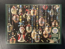 Cobble Hill Christmas Ornaments w/ Poster, 1000 Pieces Jigsaw Puzzle NEW