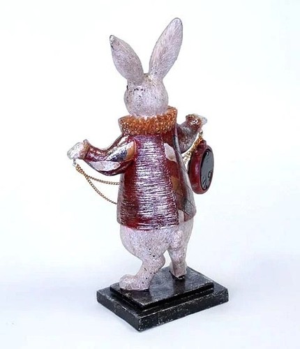 Alice in Wonderland Antique White Rabbit with Pocket Watch Butler Rabbit Clock - 第 4/6 張圖片