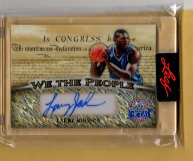 Larry Johnson Basketball Sports Trading Card Singles Autographed