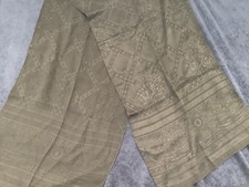 Liberty Black Shawl Patterned 100% Silk 62inches L Pure Quality Vintage Luxury