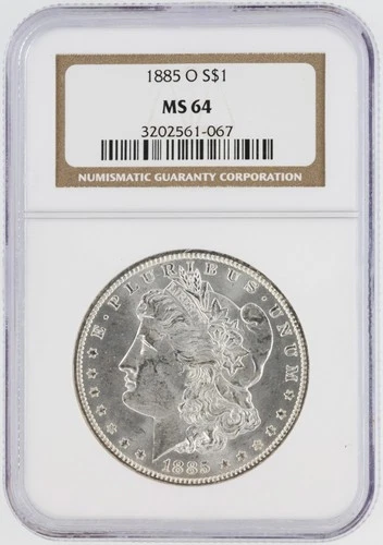 1885-O  Morgan Silver Dollar NGC MS64 S$1 New Orleans Minted No Reserve