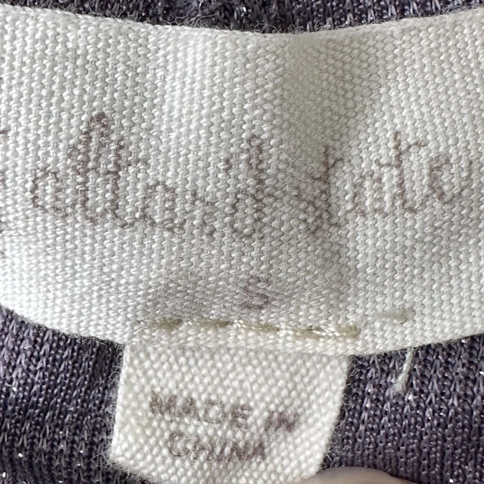 Body Alter'd State Mujer Pequeño Gris Brillante Cuello Simulado Manga Larga Top Foto 4 de 4