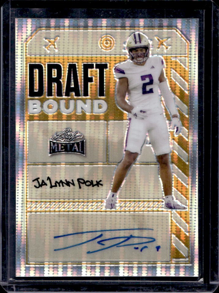 Ja'Lynn Polk Leaf Metal Draft Bound Autographs #DBJP1 Silver Crystal
