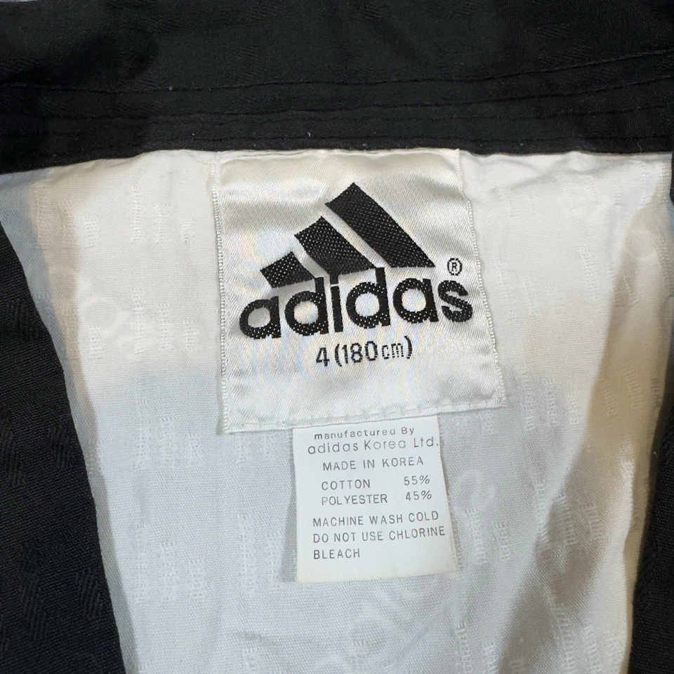 Uniforme de Taekwondo Coreano Adidas Vintage Raro Kimono 4 (180cm) Envejecido (LEER) Foto 3 de 4