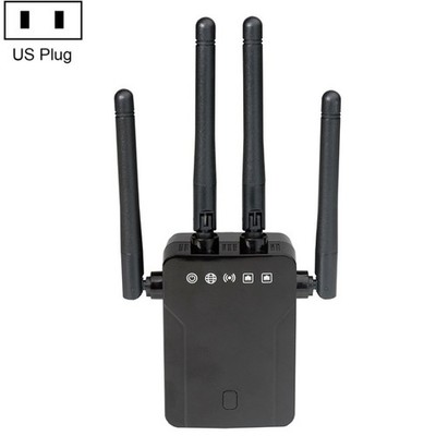 300M WiFi Repeater Booster mit 4 Antennen, 2,4GHz Wireless Signal Verstärker