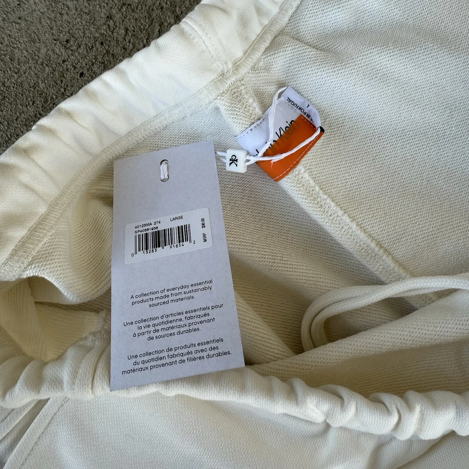 Новый с Ярлыками calvin klein мужской повседневный спортивный хлопок шорты кремовый размер L - Изображение 3 из 4