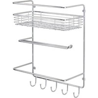 Mdesign KüChenrollenhalter Papierrollenhalter Regal Organizer Metall Silber