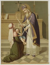 Cromolitografia litografia SAN BIAGIO di SEBASTE 1800