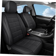 Faux Leather Car Seat Cover Quilting Foam Cover Full sets black-square