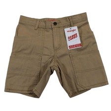 Wrangler Boys Gamer Cargo Shorts Khaki Tan Classic Straight Size 12 Regular NWT