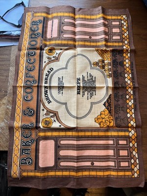 Vintage Fingal Irish Linen Towel Baker Brown Bread Recipe NOS Unused New no tags