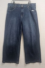 Gap High Rise Stride Wide Leg Jeans Womens Size 35/20R Medium Wash Blue