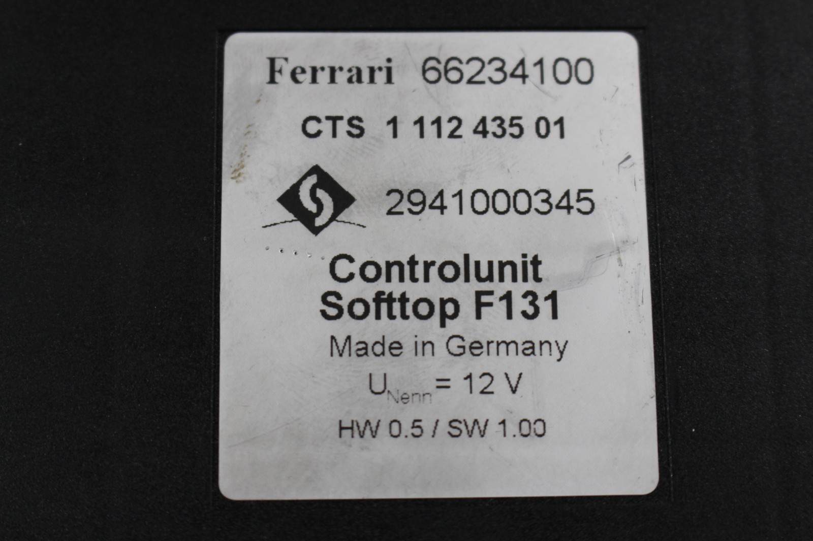 Ferrari F430 Roof control unit P/N 66455000