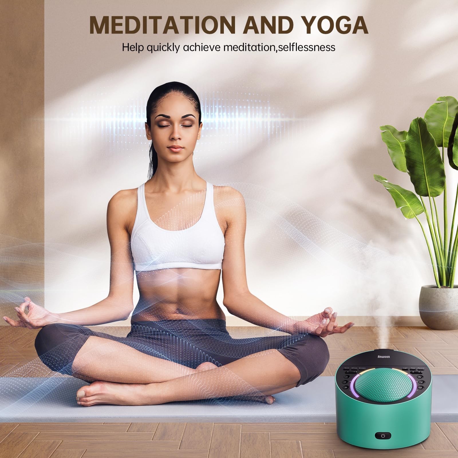 Sound Machine & Aroma Diffuser Pro 4-in-1 Sleep System, Premium Metal Shell w...