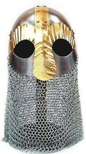 Viking Chainmail Helmet 18 Gauge Steel Wearable Warrior Armor Costume Replica