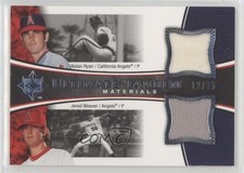 2006 Ultimate Collection Tandem Materials 12/25 Jered Weaver Nolan Ryan HOF e8a
