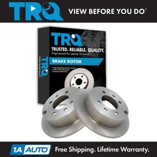 TRQ Rear Brake Rotors Solid For 1999-2005 Hyundai Sonata 2001-2006 Kia Optima