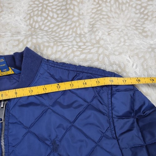Polo Ralph Lauren Mens Youth Navy Blue Quilted Bomber Jacket Size XL 18-20 - Picture 7 of 8
