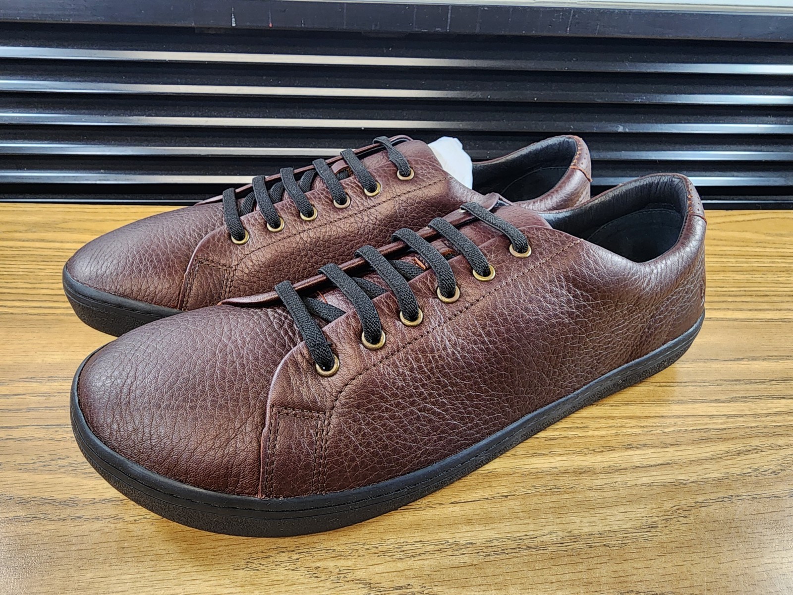 Birchbury Bramfords Mens Size 13 Brown Leather Minimalist Barefoot Shoes Slip On