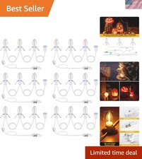 Accessory Cord with 3 LED Light Bulbs, 8.2 Ft Indoor Blow Mold Light Cord wit...