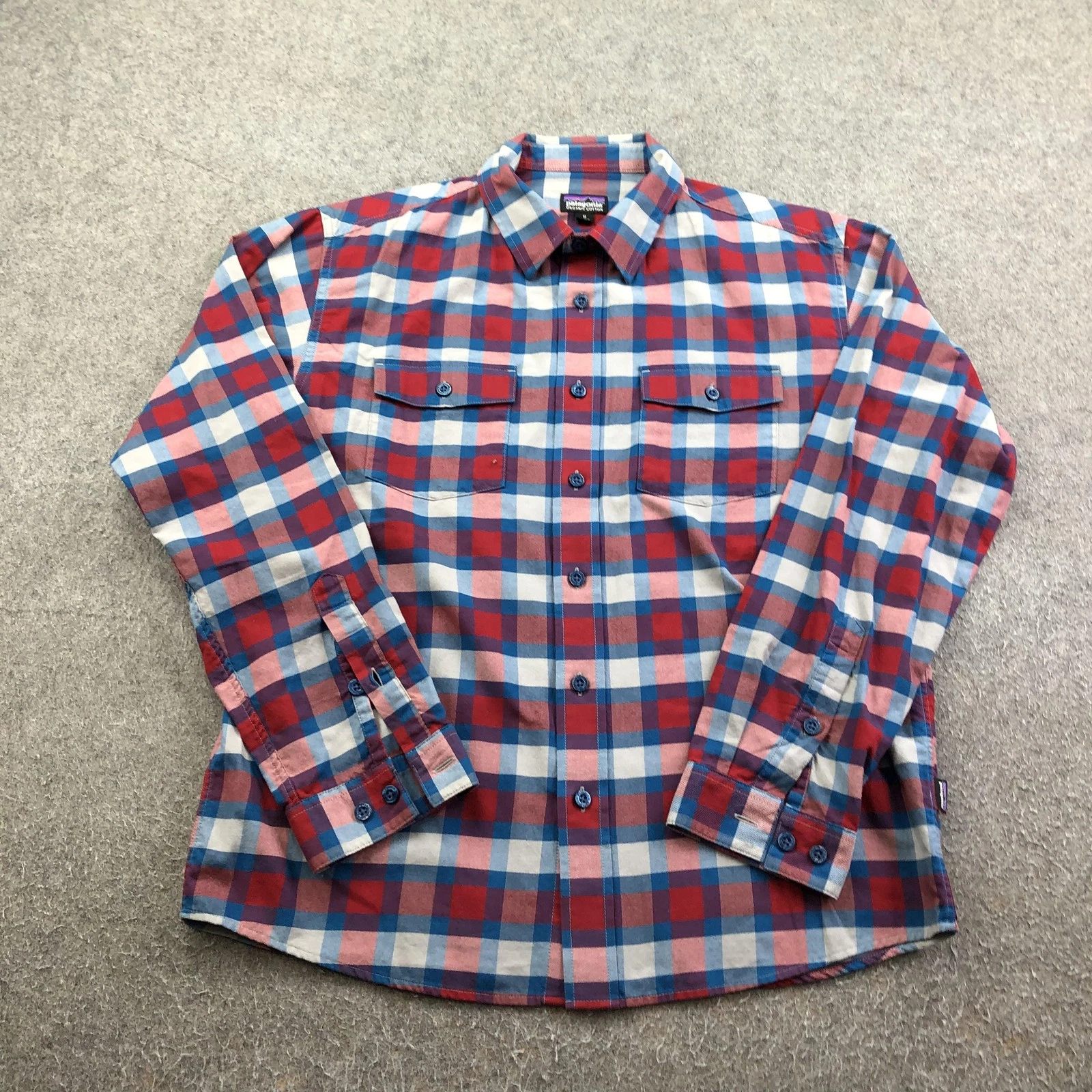 Patagonia Shirt Mens Large Multicolor Plaid Long Sleeve Button Up Flannel Casual
