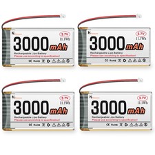 3.7V 3000mAh Rechargeable Battery 1S 1C LiPo Battery for ESP32, Raspberry Pi,...