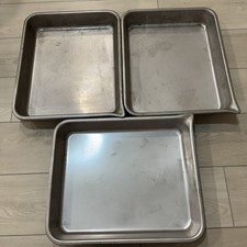 Set of Three 3 Photoquip Inc Stainless Steel 11x14 Developing Darkroom Trays
