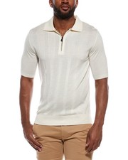 Isaia Wool, Silk,  Cashmere-Blend Polo Sweater Men's