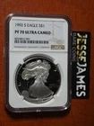 Photo of a 1992-S American Silver Eagle Proof from an eBay listing that sold on Jan 15, 2026