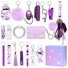 Set portachiavi di sicurezza con apribottiglie e braccialetto per donna