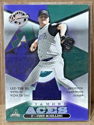 Curt Schilling 2001 Donruss Diamond Aces 3 Color Patch Personal Edition #1/7 SP