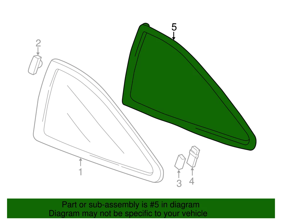 Honda Civic 1996-2000 genuino - conjunto de molduras R cuarto 73810-S02-000 Foto 2 de 2