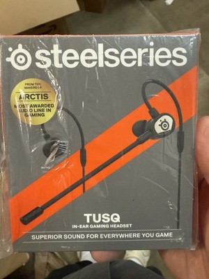 SteelSeries Black TUSQ Single 3.5mm, 4-pole plug Connector Earbud Gaming Earbuds
