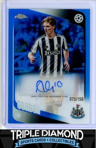 2025-26 Topps Chrome UCC Anthony Gordon Auto Blue Refractor #073/150 R735
