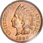1890 1C Indian Cent PCGS MS64RB (PHOTO SEAL)