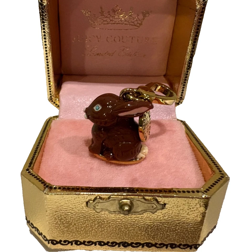Pulsera Juicy Couture Chocolate Bunny Charm 2010 Edición Limitada Caja Dorada Incluye Foto 3 de 4