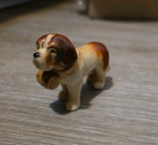 Vintage Goebel St. Bernard Dog Porcelain Figurine 1972-1979 West Germany Barrel