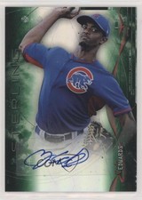 2014 Bowman Sterling Prospect Green Refractor 24/125 Carl Edwards Jr CJ Auto qm6