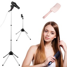 Adjustable Hands Free Hair Dryer Stand 360 Degree Rotation Tripod Clip Mount