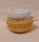 Vintage Pyrex Butterfly Gold Cinderella Bowls (441-442)