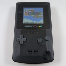 Nintendo Game Boy Color Console GBC System Black - Backlit IPS Screen Mod - MINT