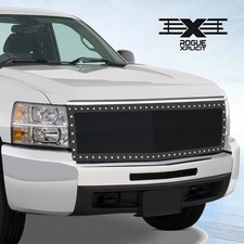 Fits Chevy Silverado 25003500 2007-2010 Front Black Mesh Rivet Grille Grill