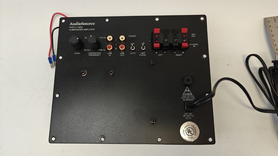 Audiosource 50 Watt Subwoofer Plate Amplifier With Crossover | eBay