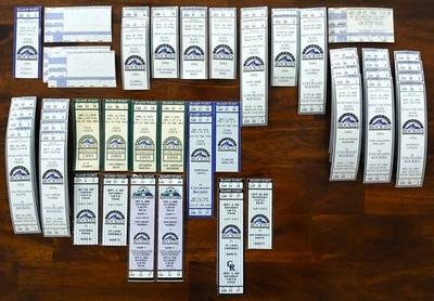 1993 - 1998 Colorado Rockies MLB Full Ticket & Stub Lot of 48 w/ All Star Game + - Image 1 of 2