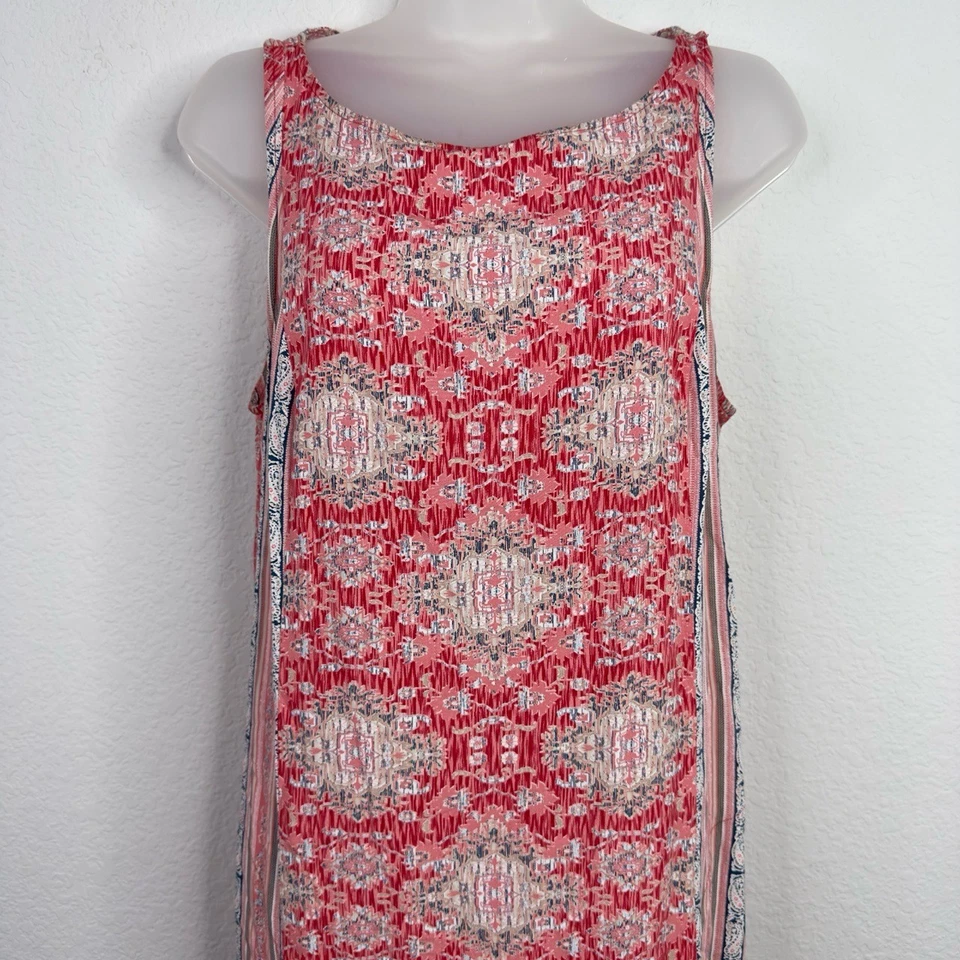 J.Jill Dress Womens M Tall Pink Paisley Boho Cottagecore Coastal Vacation Resort - Image 3 of 4
