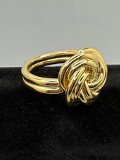Milor Italy Gold Tone Finish Bronze Knot Ring Size 10 Classy