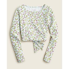 J. Crew Cropped rash guard in cloud meadow floral, NWT, Women's Size XXL