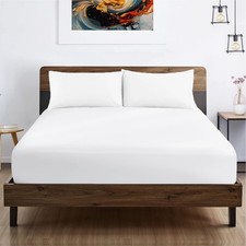 100 Egyptian Cotton 600 TC King Size Fitted Sheet Only Soft Smooth Sateen We